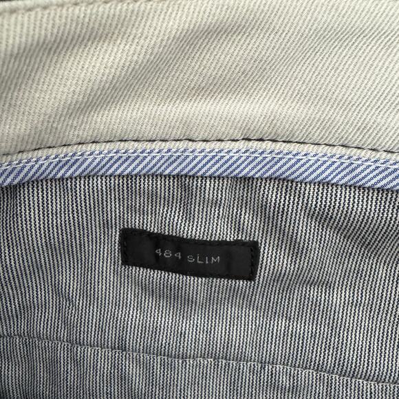 J.Crew 484 Slim-Fit Broken-in Chino Pants Mens 33x32 Blue Cotton Twill Zip Fly - Picture 5 of 9